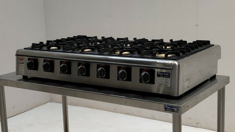 マルゼン/MARUZEN☆7口ガスコンロ☆M-827C☆LPガス用☆厨房機器・厨房