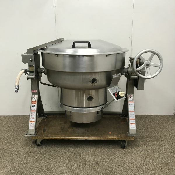 楽山釜 中古】K▽桐山工業 業務用 煮炊釜 回転釜 KIG1X-15 (31169