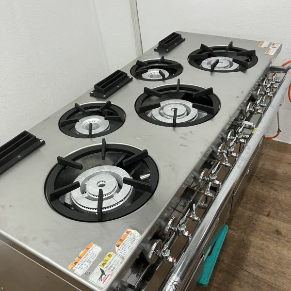 タニコー 5口ガスレンジ NR1532 | 無限堂厨房ネットショップ