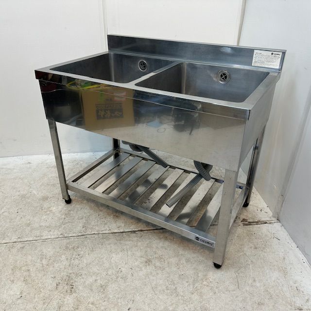 2槽シンク 800x600x785(+150) 2槽シンク 800x600x785(+150)