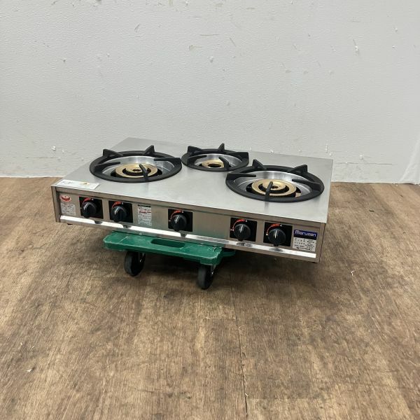 マルゼン 卓上3口ガスコンロ M-223C | 無限堂厨房ネットショップ