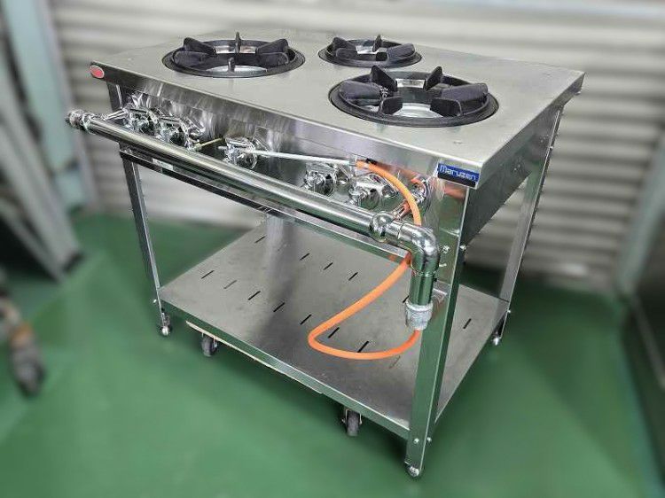 マルゼン3口ガステーブル 都市ガス 2017年 マルゼン3口ガステーブル 都市ガス 2017年