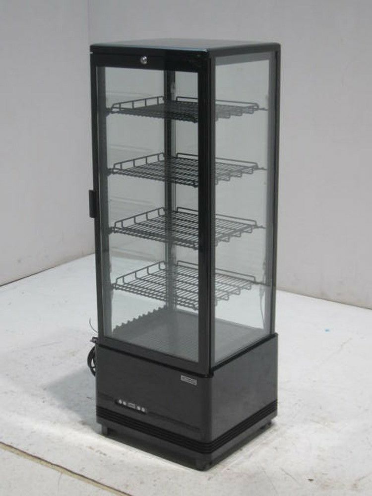 レマコム 4面ガラス冷蔵ショーケースR4G-120SLB (ブラック) 120L レマコム 4面ガラス冷蔵ショーケース フォーシーズン 卓上・小型