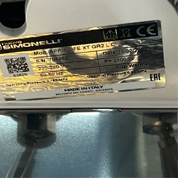 nuova SIMONELLI エスプレッソマシン セミオート APPIA LIFE XT GR2